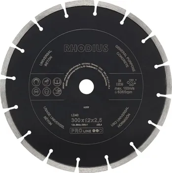 Řezný kotouč Rhodius 303437 | Diamantový řezný kotouč LD40 300x10,0x2,5x25,40 mm