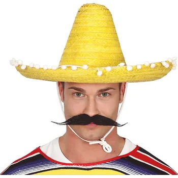 Karnevalový kostým Guirca Sombrero - Žluté 45 cm