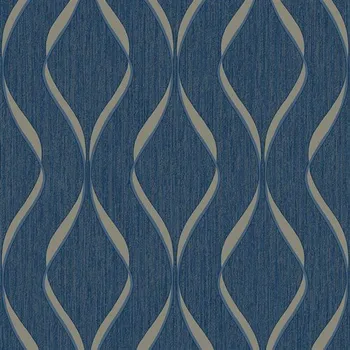 Tapeta Papírové tapety na zeď stříbrné vlnovky na moderním podkladu