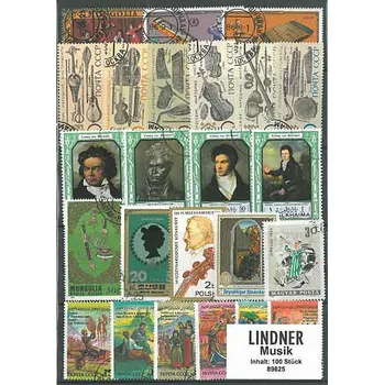 Poštovní známka Sběratelský set poštovních známek: Hudba (100 ks)