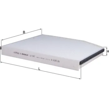 Kabinový filtr Filtr, vzduch v interiéru MAHLE LA 947