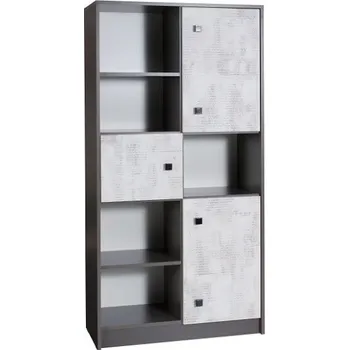 Knihovna Nábytek PEGAS s.r.o. Regál TOMMY 07, Grafit/Enigma