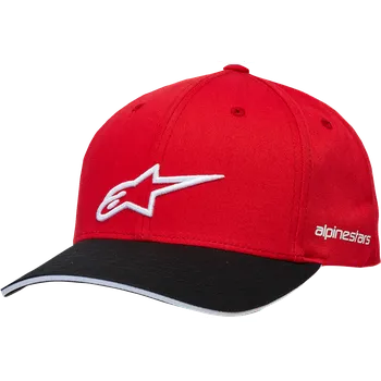 Kšiltovka Pánská kšiltovka s prohnutým kšiltem ALPINESTARS HAT ROSTRUM barva černá/červená/bílá, jednotná velikost