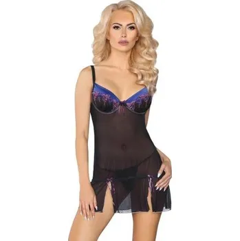 Dámská erotická košilka Dámská košilka Livco Corsetti Ebony černé XL