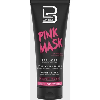 Pleťová maska L3VEL3 Pink Mask růžová slupovací maska na obličej 250 ml