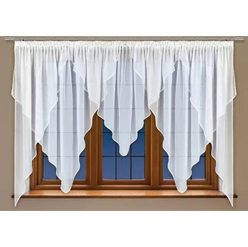 Luxusní Hotové Záclony Gerona (S) Bílá 400 x 120 cm