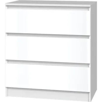 Komoda FALCO Komoda Malvína M3 bílý lesk