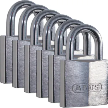 Visací zámek BRASS PADLOCK 39 MM SS SHACKLE 6 PK