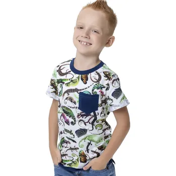 Chlapecké oblečení Chlapecké tričko Reptiles - béžová/navy 134