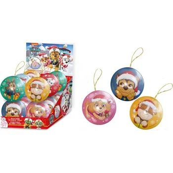 Vánoční dekorace Paw Patrol Balls Tin, vánoční baňka na stromeček