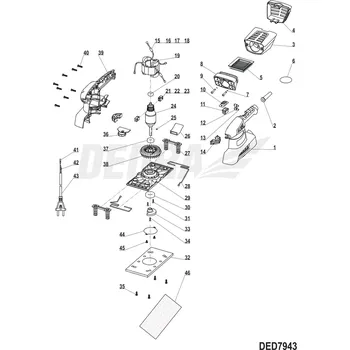 Příslušenství k šicímu stroji Hliníková patka DEDRA XDED7943.29