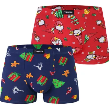 Boxerky FANNIFEN Vánoční sada: Pánské bavlněné boxerky G5169 Velikost: 2XL