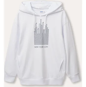 Chlapecká mikina Chlapecká mikina s kapucí New York City - bílá 170