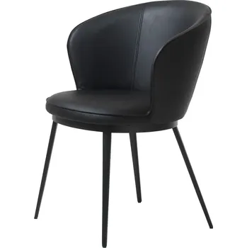 Jídelní židle Černá jídelní židle z imitace kůže Unique Furniture Gain Leath ID_1378983