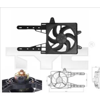 Chladič motoru Větrák, chlazení motoru TYC 809-0007