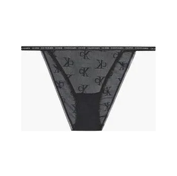 Kalhotky Dámské brazilky Calvin Klein QF6793E MESH LOGO černá XL