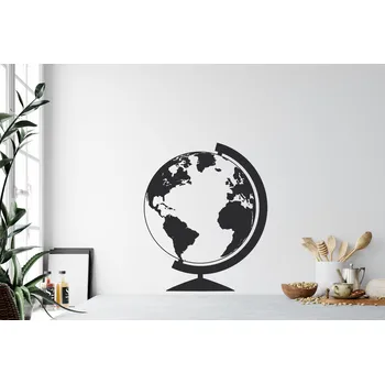 Samolepící dekorace Lepy.cz Samolepka na zeď Glob Velikost (šířka x výška): 80x96cm, Barevná varianta: Krémová