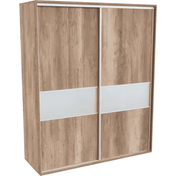Šatní skříň Šatní skříň FLEXI 2 s dělenými dveřmi Matelux Dekor: Dub kansas, Šířka: 180 cm, Výška: 220 cm