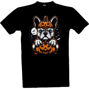 Pánské tričko Tričko s potiskem Fr. buldoček Halloween2 pánské triko pánské