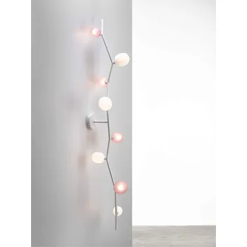 Brokis Luxusní nástěnné svítidlo Ivy PC1223 Wall 8, 197,7 cm Barva skla: Triplex opál, Stmívání: dotykové stmívání (CEDV2871)