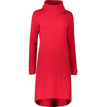Dámská mikina Dámské mikinové šaty KIXMI RIVA ČERVENÁ S