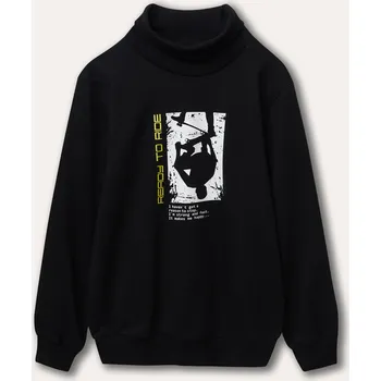 Chlapecká mikina Chlapecká mikina s rolákem Ready to Ride - černá 158