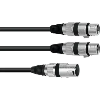 Audio kabel Kabel AC-18 XLR samec - 2x XLR samice, 1,5 m