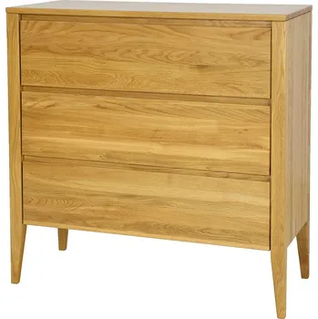 Knihovna Dubová komoda OSLO 3S z masivního dřeva Barevné provedení: Dub- bělený