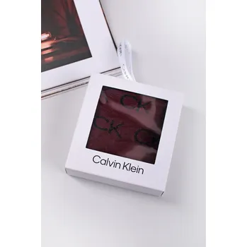 Dámské ponožky Calvin Klein Dámské bordové ponožky v dárkovém balení CK Women Lurex Logo bordová uni
