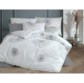 Bytový textil TipTrade Bavlněné povlečení Pampelišky Šedé 220x200 + 2x 70x90 cm