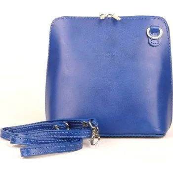 Kabelka Jasně džínově modrá malá kožená crossbody kabelka no. 55