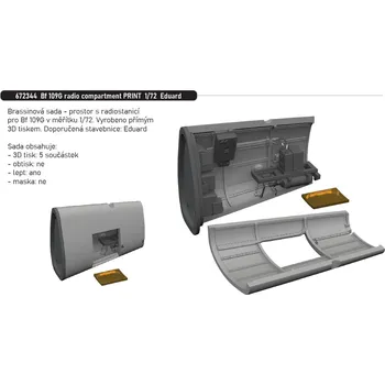 Plastikový model Eduard 1/72 Bf 109G radio compartment PRINT (EDUARD)