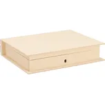 Dřevěná krabička kniha na klíč