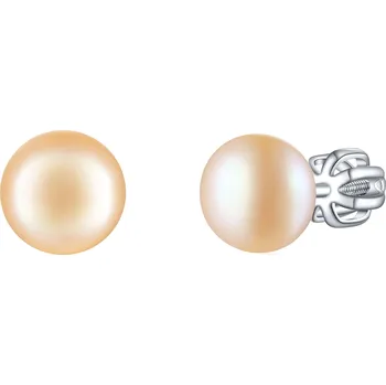 Náušnice Olivie Stříbrné 8mm náušnice PERLY PEACH 7989 Ag 925; ≤1,8 g.