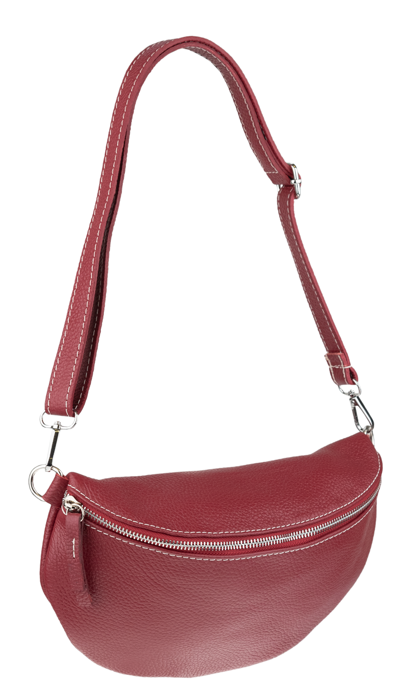 NovaKabelka.cz Kožená italská crossbody kabelka Reni Grande Rubino