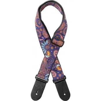 Kytarový popruh Stagg SWO-PSLY 2 ORA, kytarový popruh, vzor paisley, oranžový/modrý ( Objednáno - termín upřesníme)