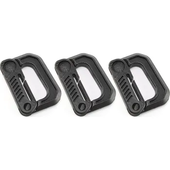 FMA Univerzální plastové D karabiny 5cm (3ks) - černá