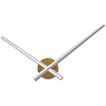 Hodiny VLAHA Nalepovací dubové hodiny MINIMAL vyrobené v Čechách se stříbrnými ručkami VCT1046 (nalepovací dubové dřevěné hodiny)