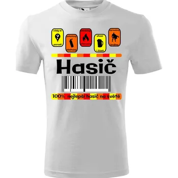 Tričko Hasič 100% - pánské (Velikost: 2XL, Barva trička: Bílá)