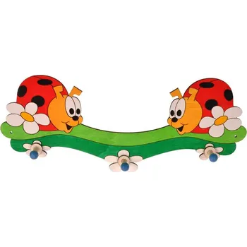 Věšák DoDo Dřevěný 3 věšáček berušky