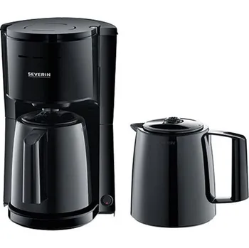Kávovar Kávovar Severin, KA 9307, 2 termokonvice, 8 šálků, výklopný filtr 1x4, 1000 W