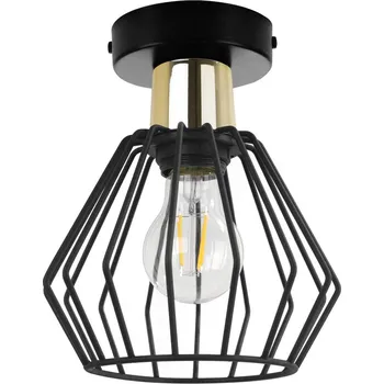 Stropní svítidlo Nuvola 5, 1x černé drátěné stínítko, g