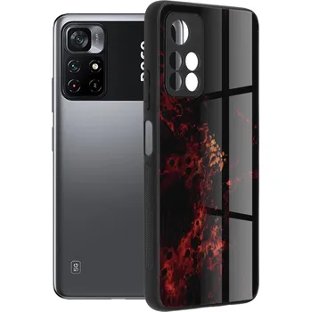 Pouzdro na mobilní telefon Pouzdro Xiaomi Redmi Note 11 5G / Redmi Note 11s 5G / Poco M4 Pro 5G Techsuit - Glaze Series, Red Nebula