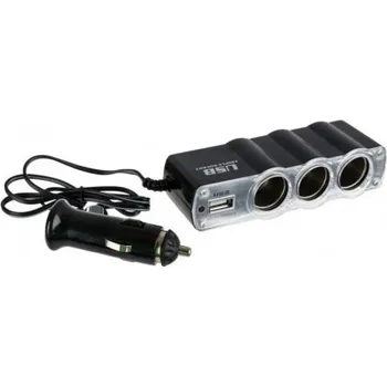Auto elektroinstalace Cigaretový Zapalovač Splitter Triple 12v 24v Usb Přepínače MZR 64128