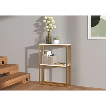 Šatní skříň Konzole MASON Zlatý+Bílý