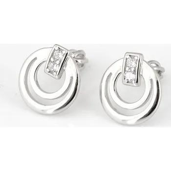 Náušnice Stříbrné náušnice s čirými zirkony STNAU1648F