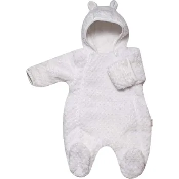 Kojenecký overall Overal/kombinéza RICKY podšitá bavlnou MKcool MK2350 bílá 56 (Kojenecká kombinéza podšitá)