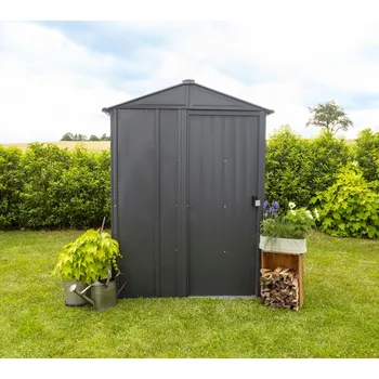 Zahradní domek Plechový zahradní domek Spacemaker 5x4 - Šedá (Rozměr: 122x151x198 cm)