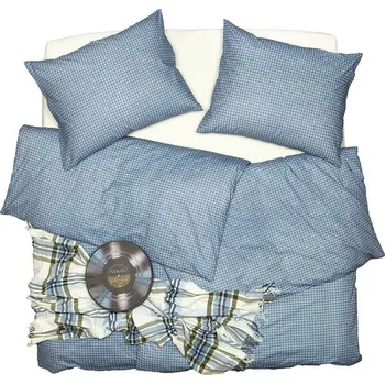 Povlečení SCANquilt povlečení KLASIK kostička modrá 140 x 220/70 x 90 cm