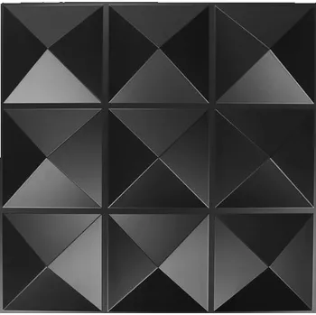 Obklad Obkladové panely 3D PVC Pyramids black 11004